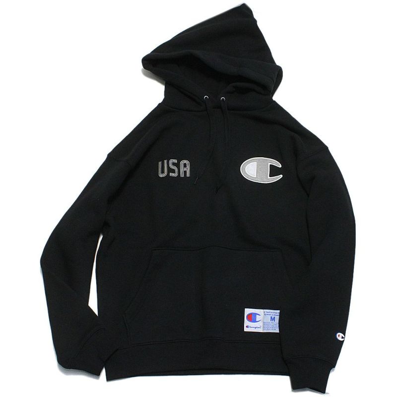 [チャンピオン] HOODED SWEATシャツ ブラック(090)