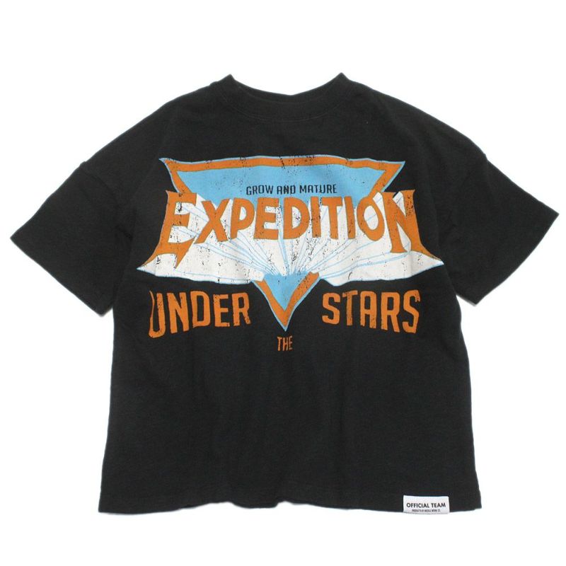 [オフィシャルチーム] スラブ天竺 EXPEDITIONロゴTシャツ ブラック